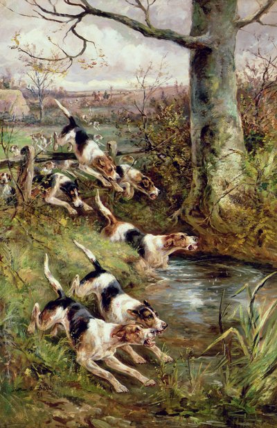 Full Cry, 1891 by Arthur Alfred Davis